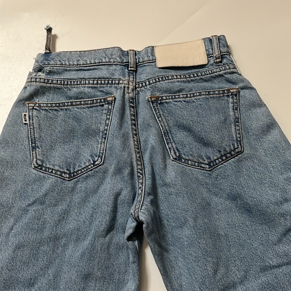 MSGM RIBBED MSGM LOGO LIGHT BLUE WASHED JEANS SIZE 24 - Picture 8 of 12